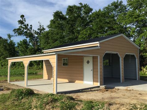 metal ranch with garage